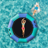 10 Feet Floating Water Trampoline | 330 lbs Capacity | Blue Green