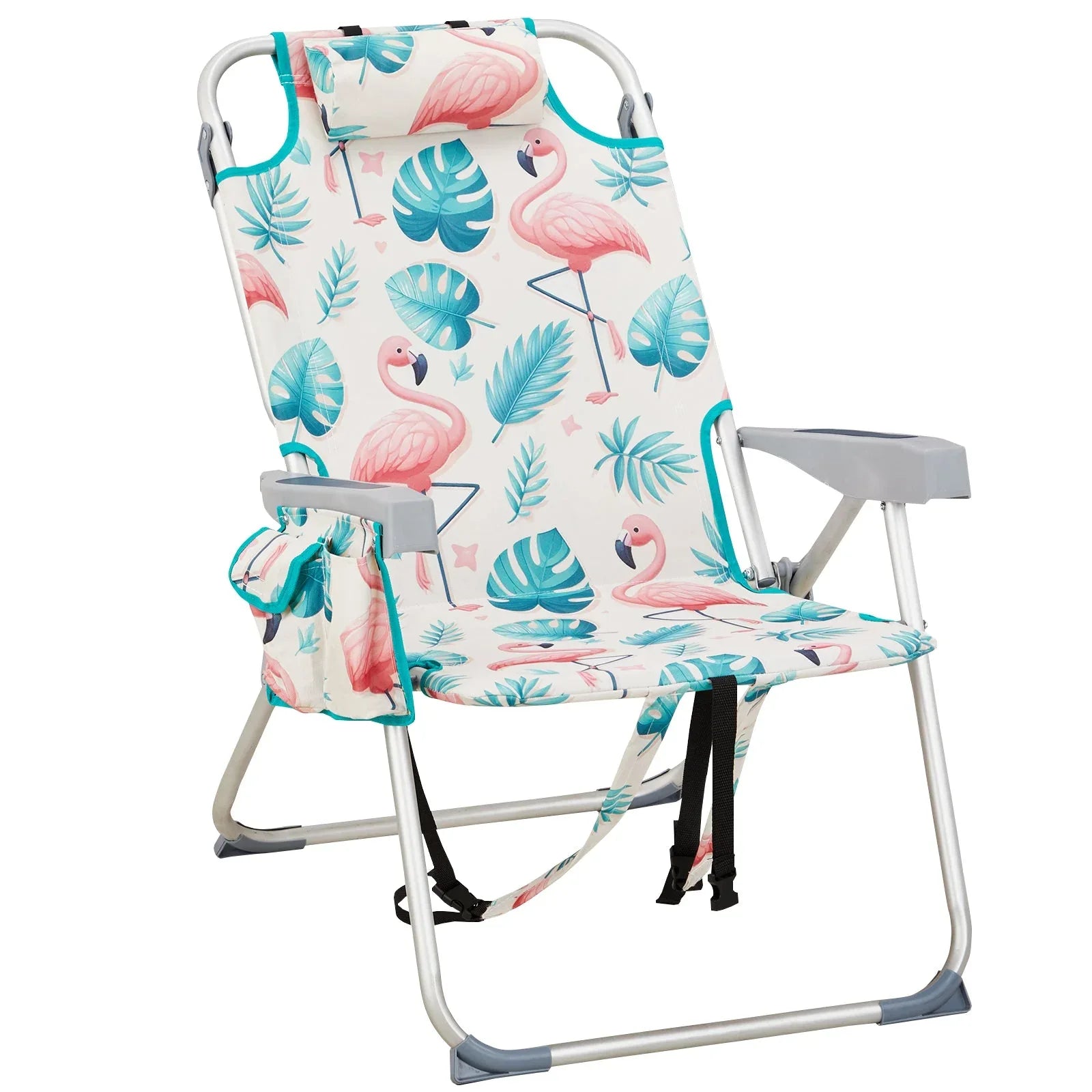 folding-beach-chair-5-position-adjustable-100kg-capacity-aluminum-frame-flamingo-2256230 - Averly Home