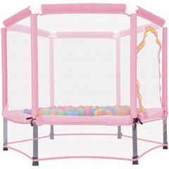 55-toddler-trampoline-with-safety-enclosure-net-balls-mini-indoor-outdoor-rebounder-9759044 - Averly Home