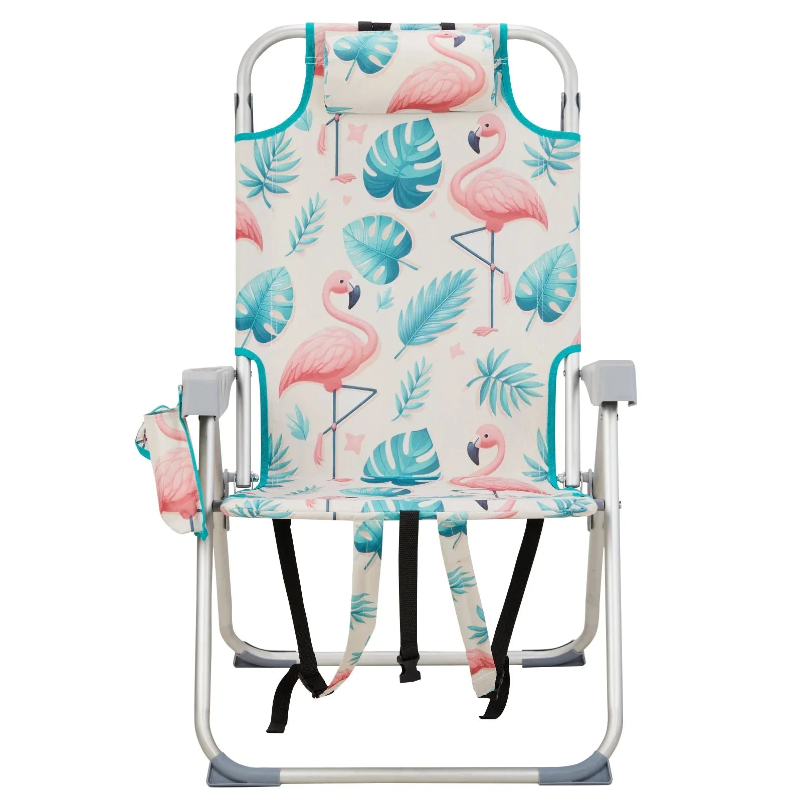 folding-beach-chair-5-position-adjustable-100kg-capacity-aluminum-frame-flamingo-1343498 - Averly Home
