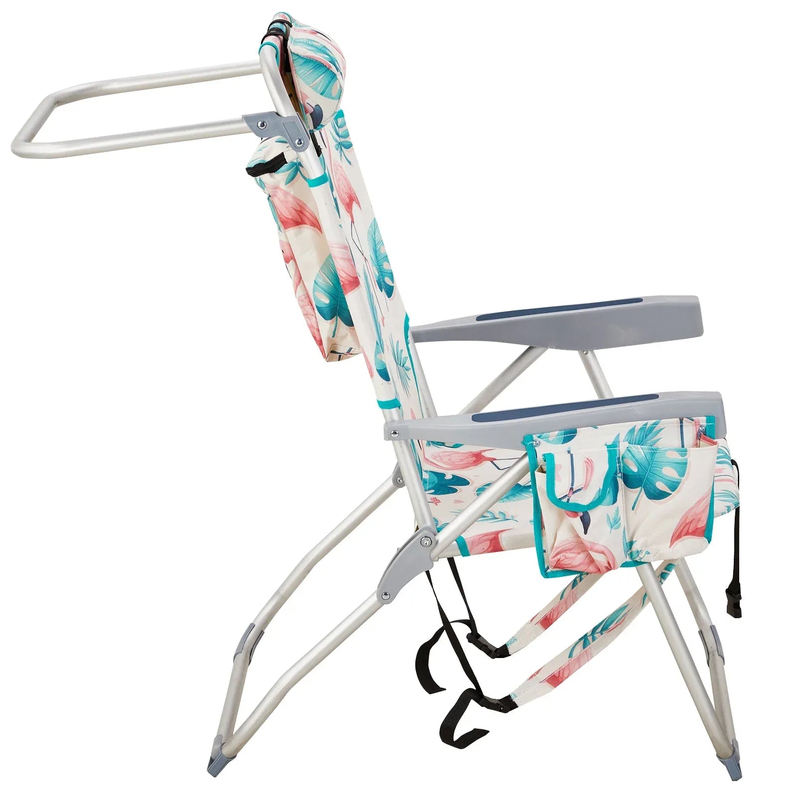 folding-beach-chair-5-position-adjustable-100kg-capacity-aluminum-frame-flamingo-4858055 - Averly Home